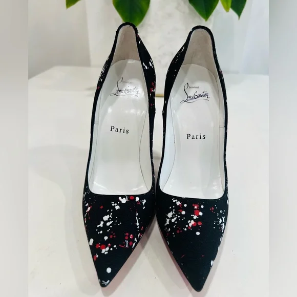 Christian Louboutin Black and Red Heels - Picture 3 of 8